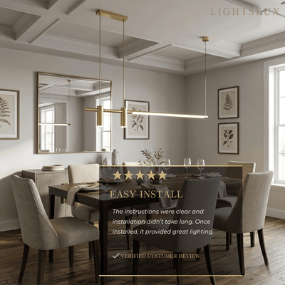 Modern Minimalist Pendant Light — Brass Gold