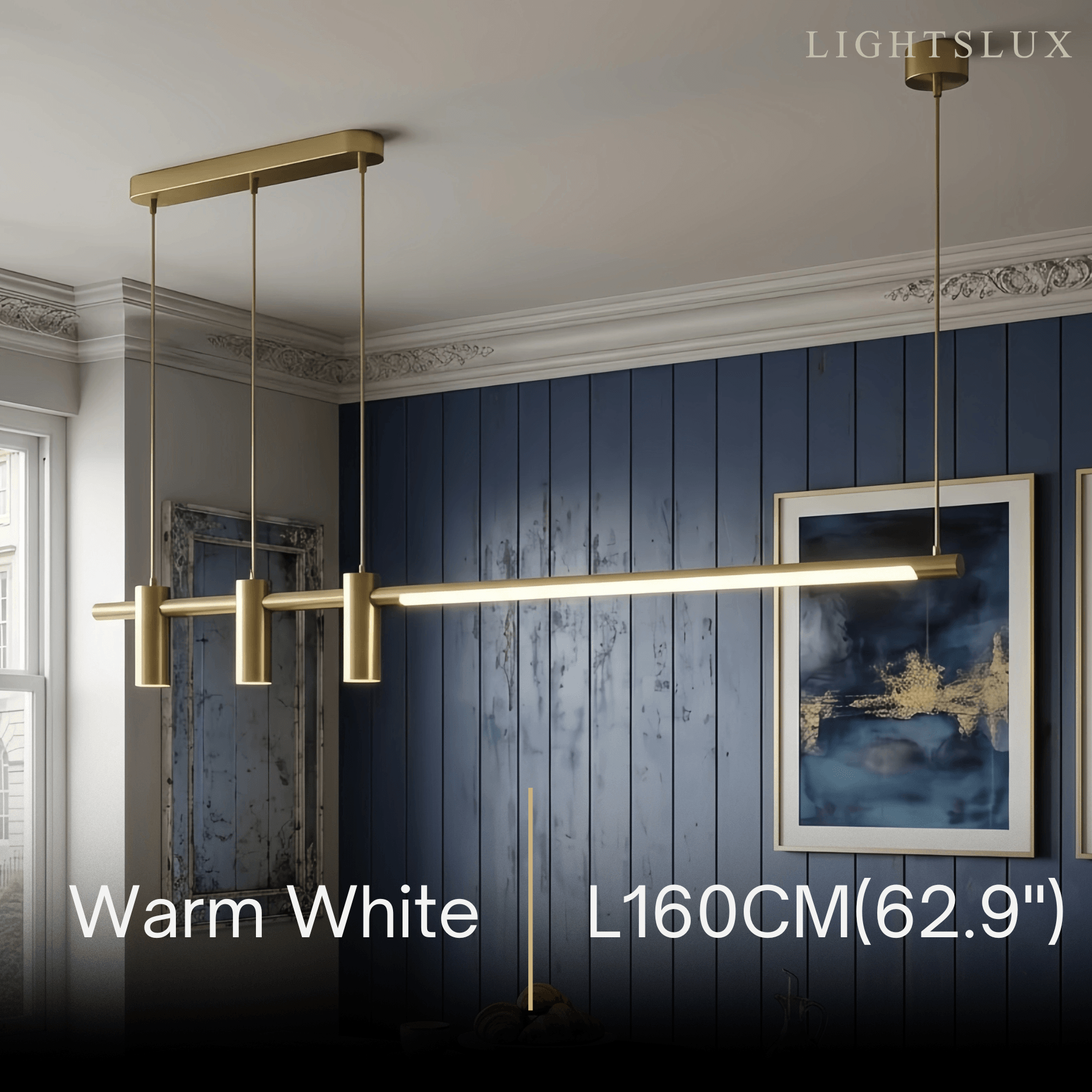 Modern Minimalist Pendant Light — Brass Gold