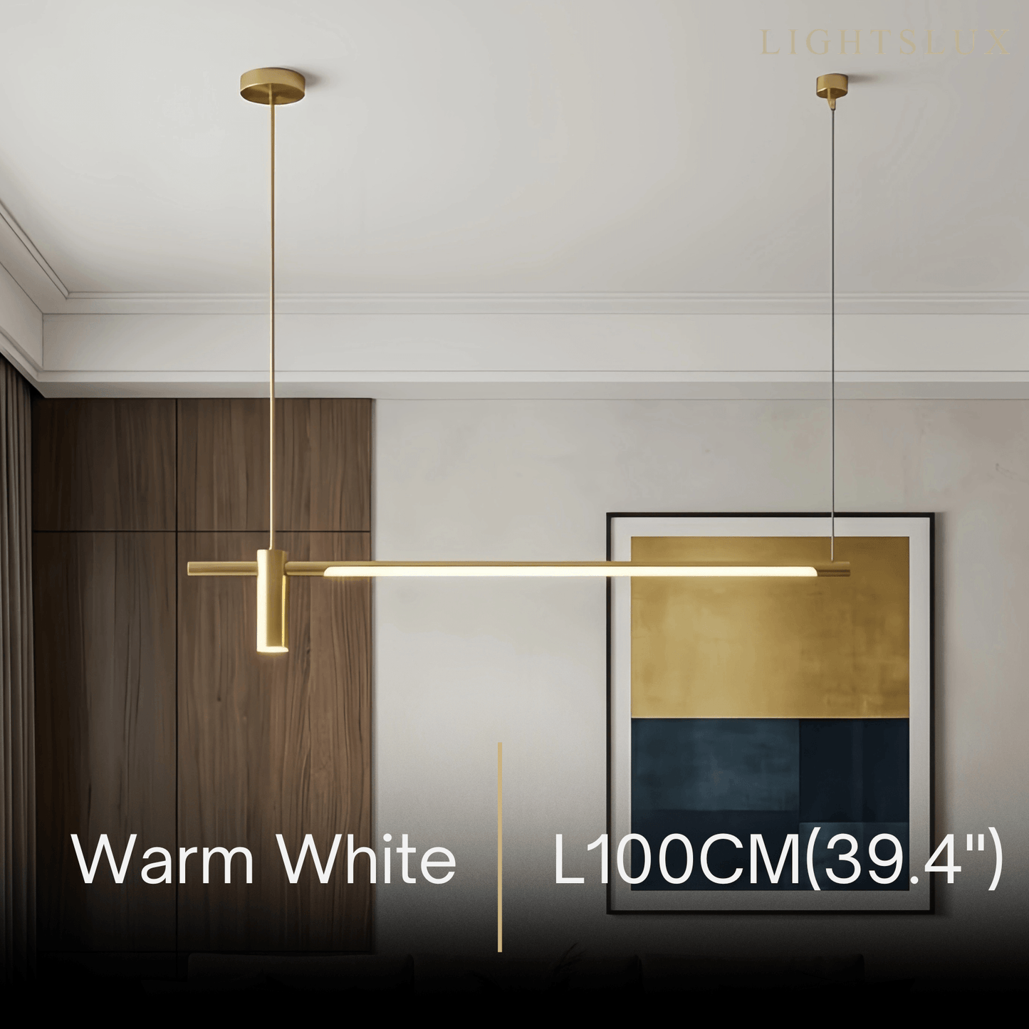 Modern Minimalist Pendant Light — Brass Gold