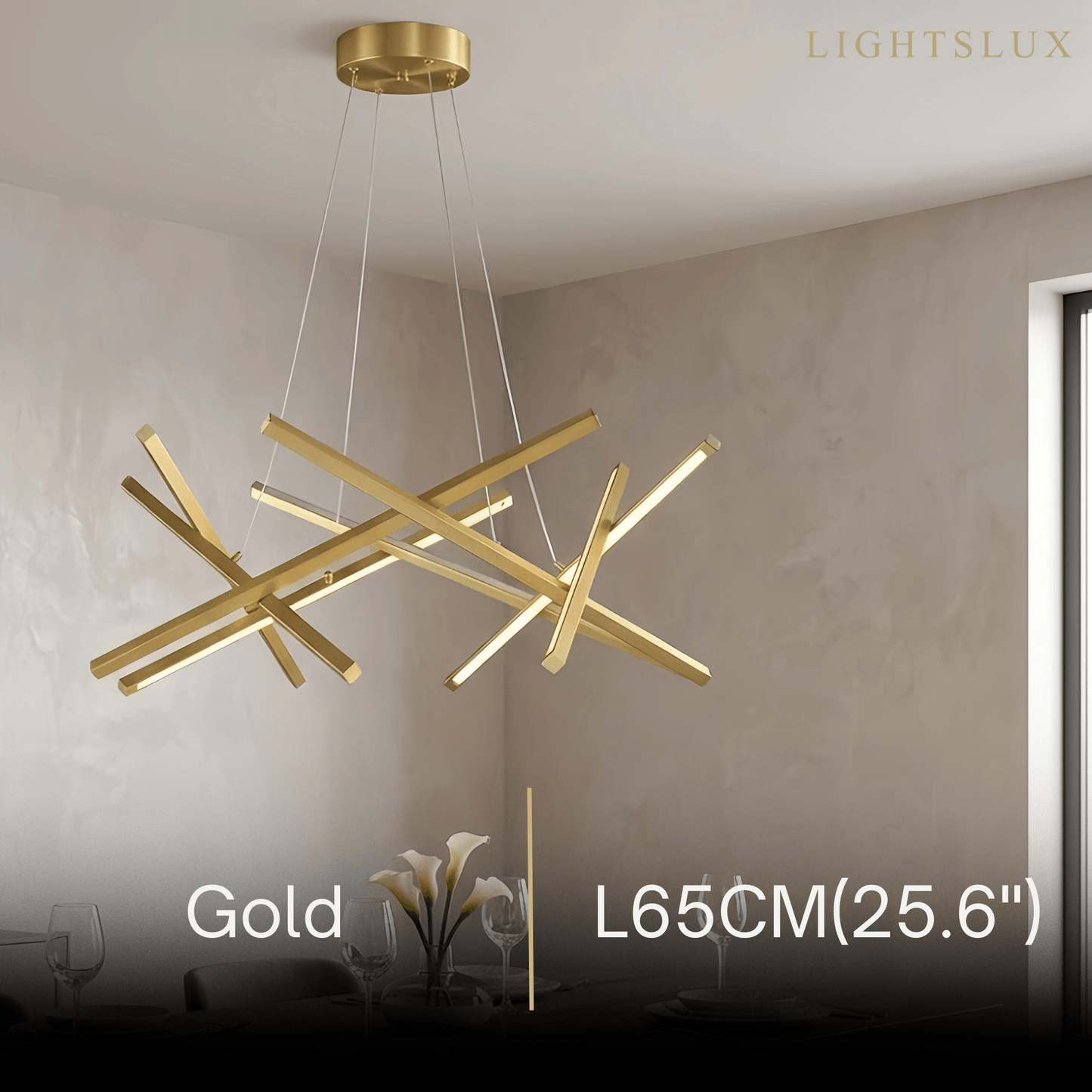 Minimalist Chandelier — Iron & Acrylic Black