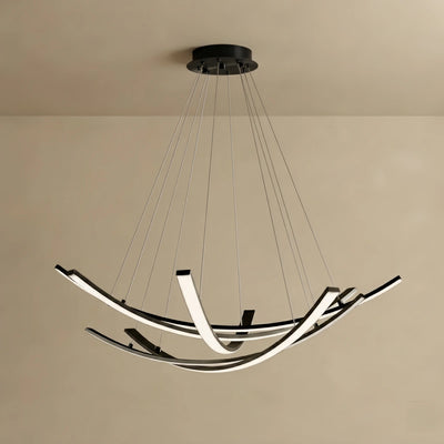Arcato Modern Minimalist Chandelier — Brass Gold for Dining Room/Living Room