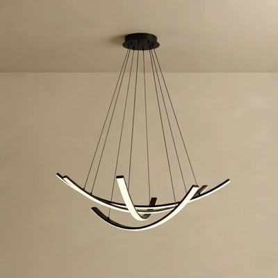 Arcato Modern Minimalist Chandelier — Gold for Dining Room/Living Room