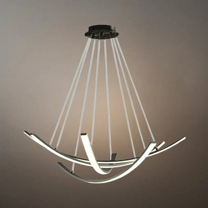 Modern Minimalist Chandelier — Brass Gold