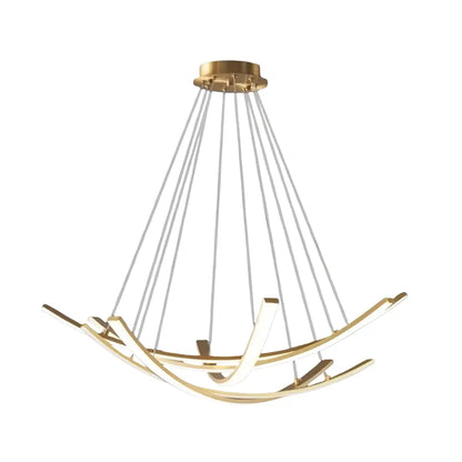 Modern Minimalist Chandelier — Brass Gold