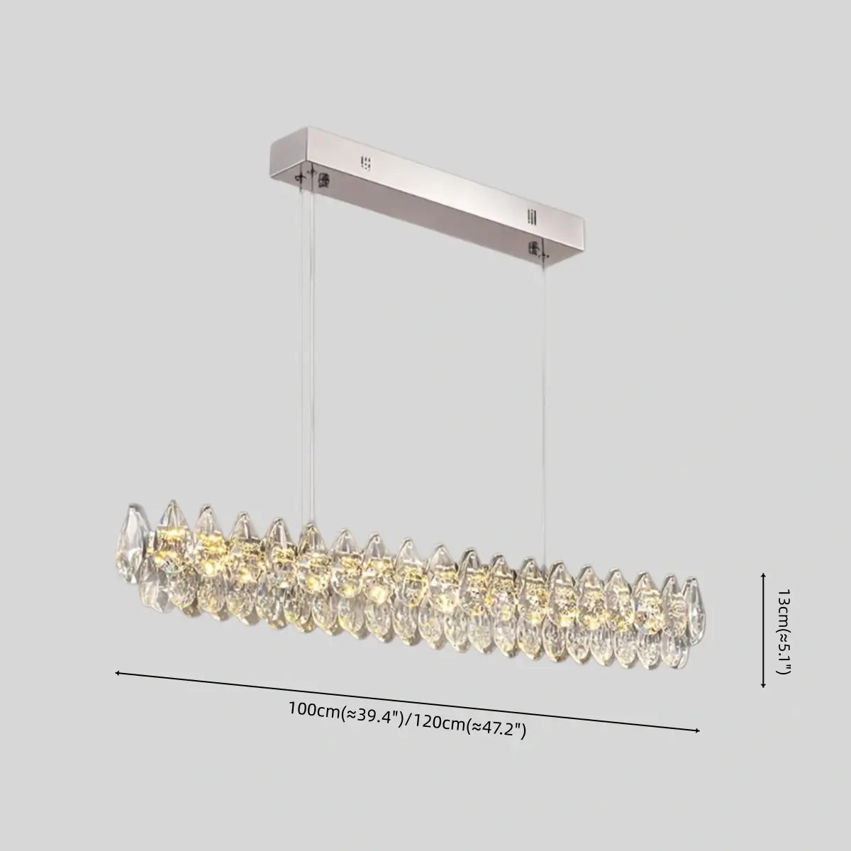 Modern Luxury Pendant Light — Carbon Steel & K9 Crystal Clear