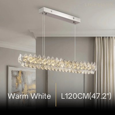 Modern Luxury Pendant Light — Carbon Steel & K9 Crystal Clear