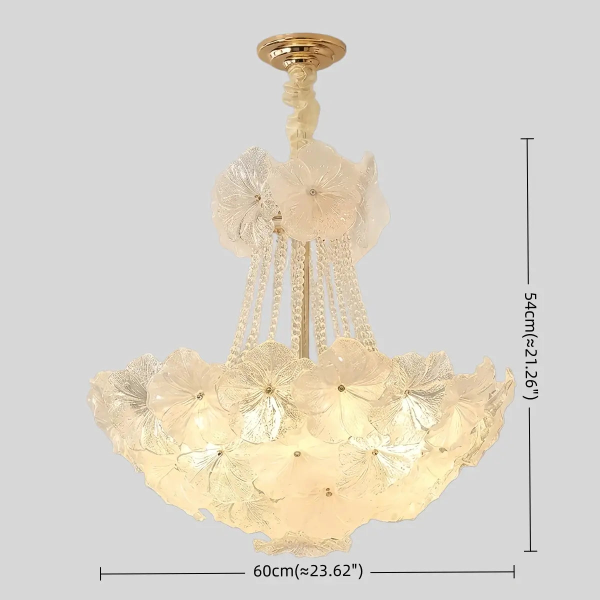 Elegant Crystal Chandelier -- Iron & Glass