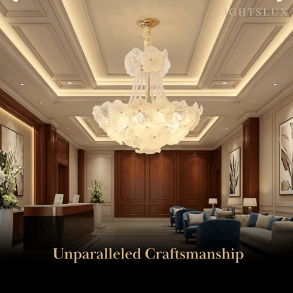 Elegant Crystal Chandelier -- Iron & Glass