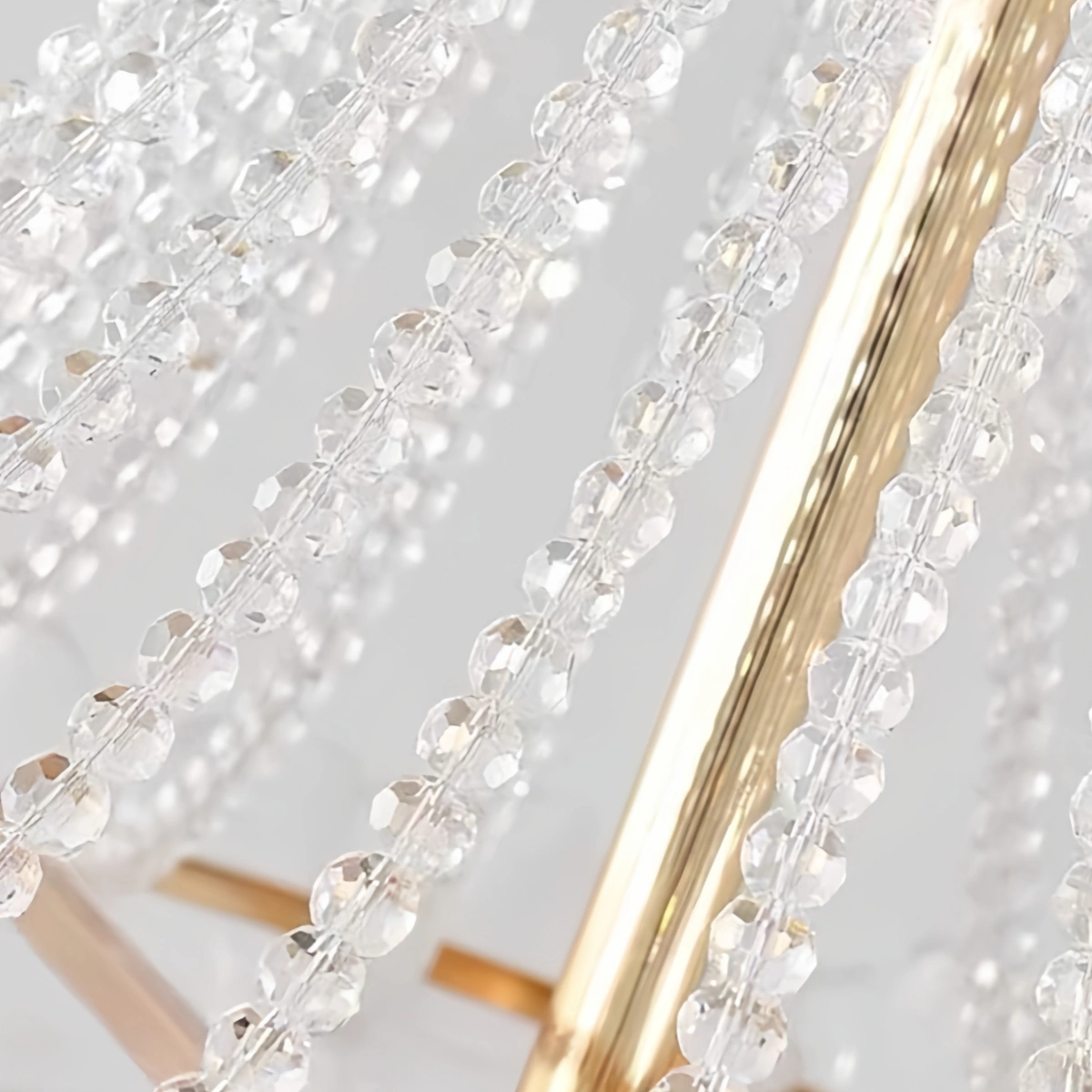 Excelis Eleganter Kristall-Kronleuchter – Eisen & Glas für Esszimmer Wohnzimmer