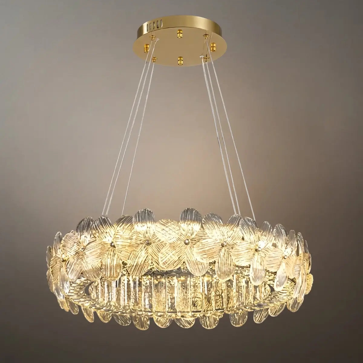 Modern Luxury Crystal Chandelier -- Stainless Steel & Glass