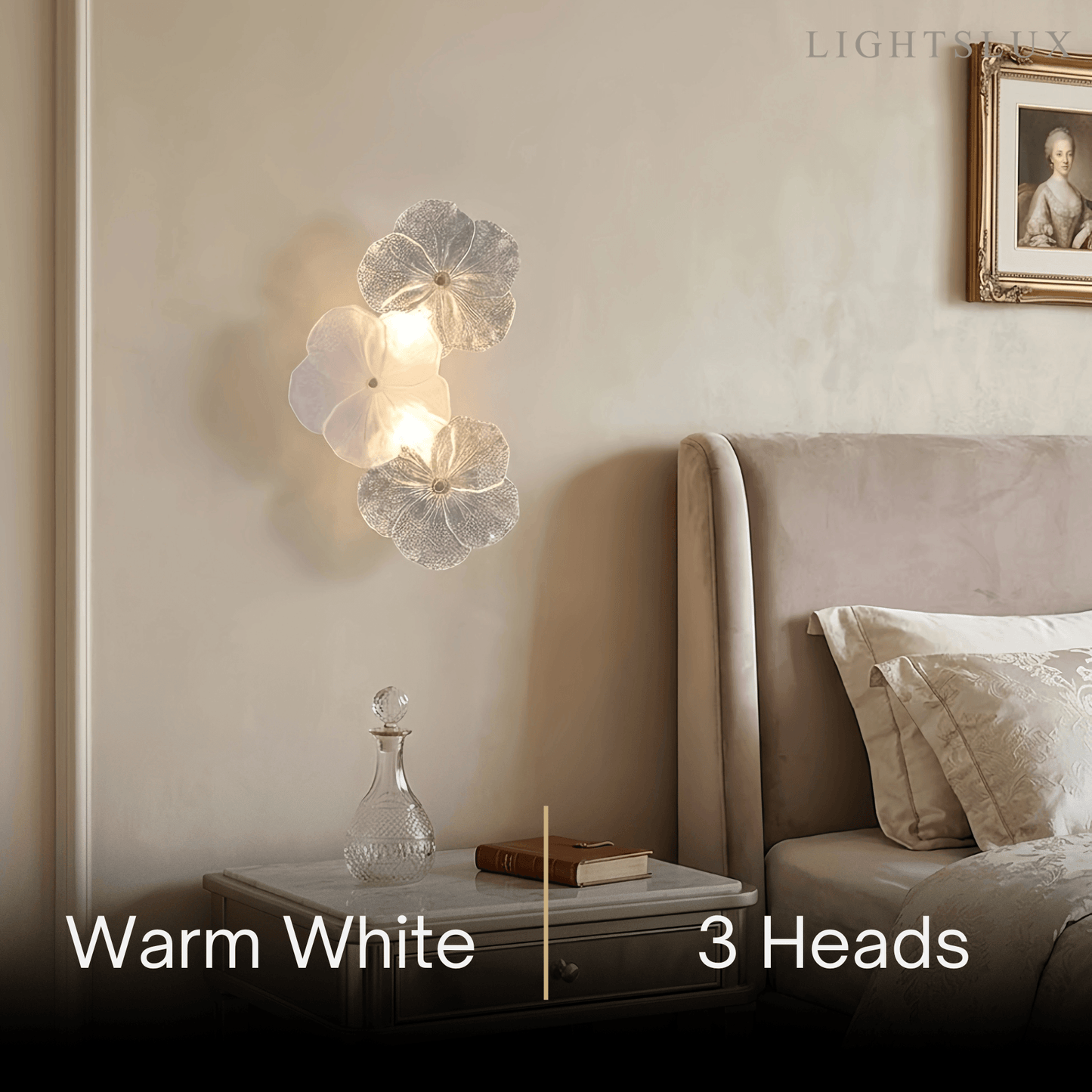 Modern Wall Lamp -- Carbon Steel & Glass White