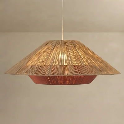 Pendant Light --  Linen+Beige/Red Color for Dining Room