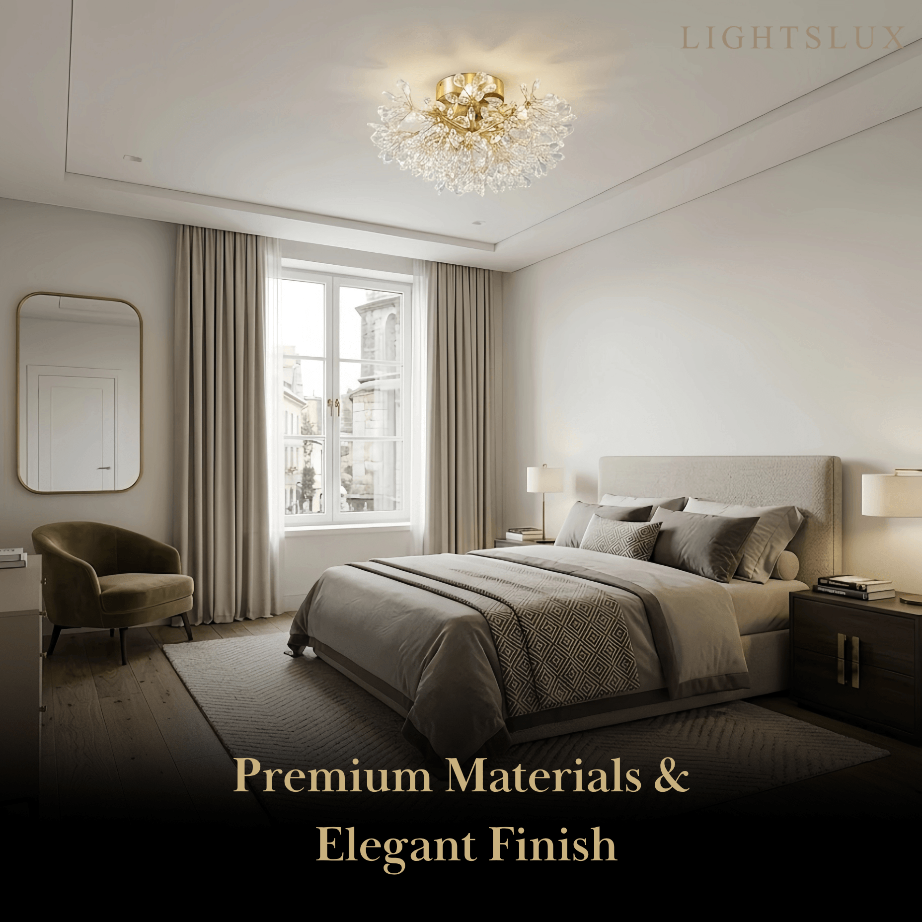 Excelis Elegant Semi-Flush Ceiling Light