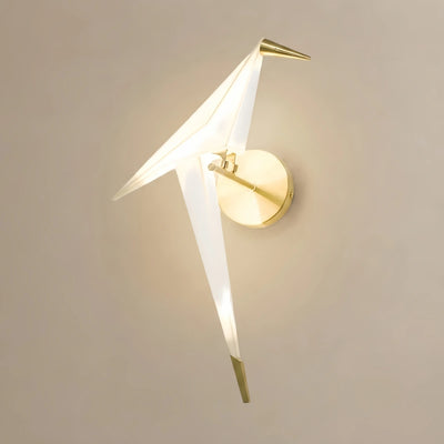 Vivara Modern Wall Lamp – Acrylic Bird Gold/White for Living Room / Bedroom