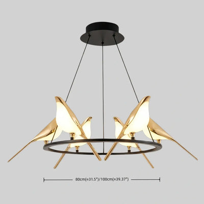 Vivara Nordic Magpie Bird Chandelier 