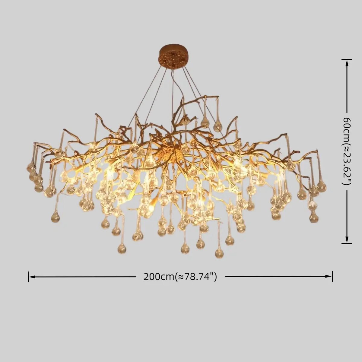 Excelis Luxury Branch Chandelier 