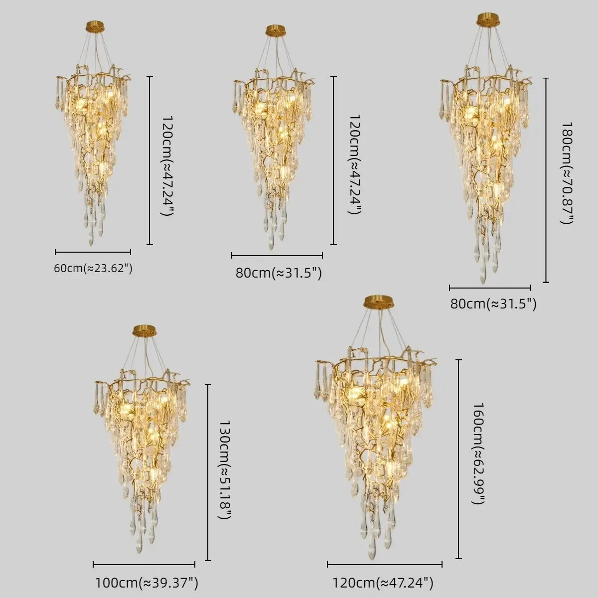 Excelis Luxury Branch Chandelier 