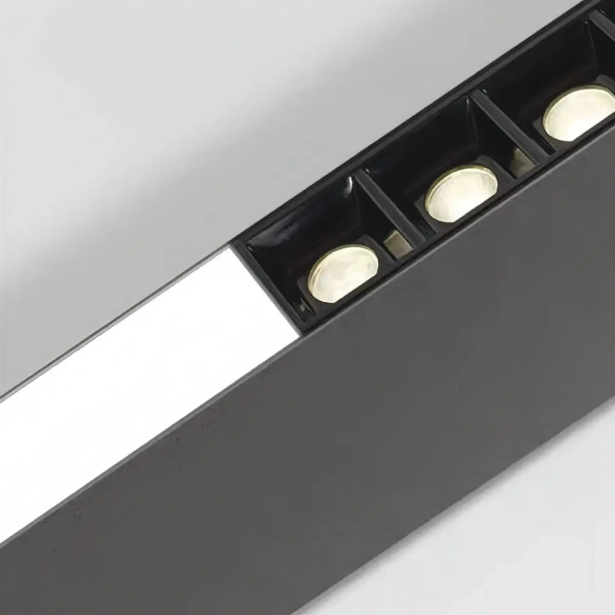 Modern Linear Pendant Light -- Aluminum PMMA Black or White