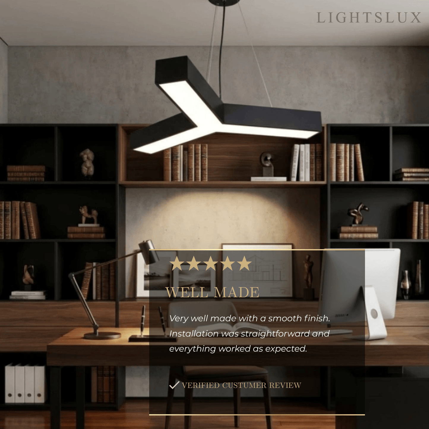 Modern Y-Shaped Pendant Light -- Aluminum Black White Silver