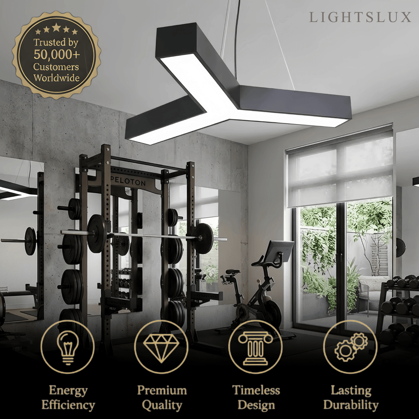 Modern Y-Shaped Pendant Light -- Aluminum Black White Silver