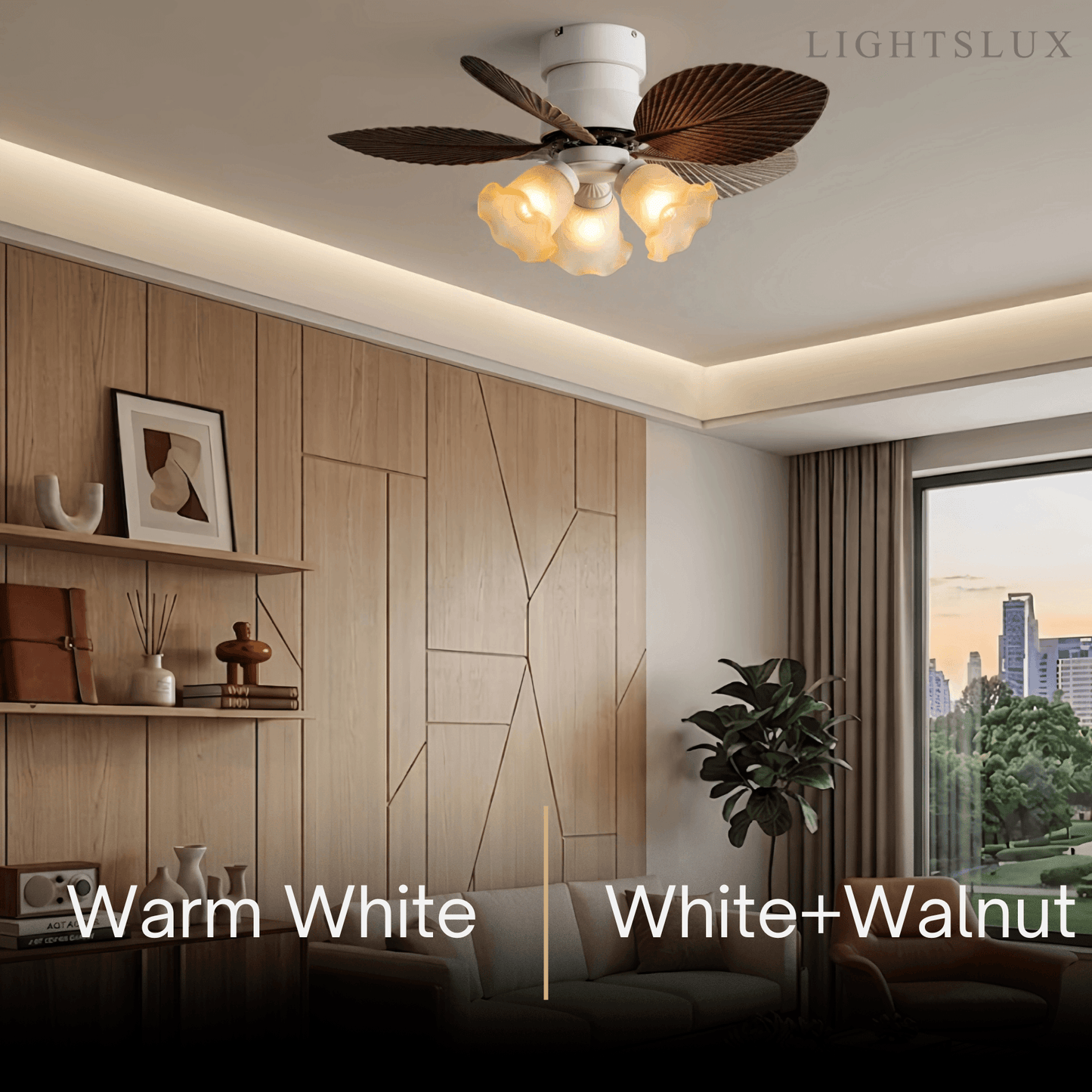 Vivara Modern Low Profile Ceiling Fan Light