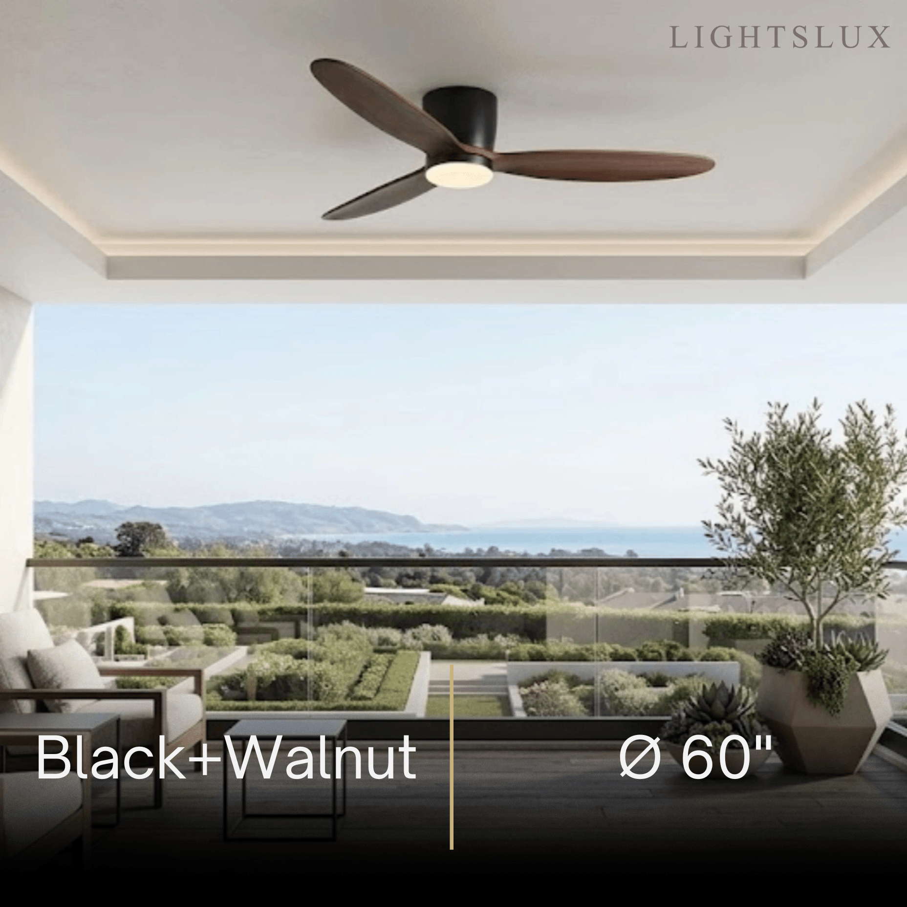 Vivara Minimalist Low Profile Ceiling Fan Light
