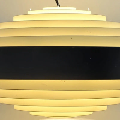 Geometric Tiered Pendant Light -- Metal White or Black
