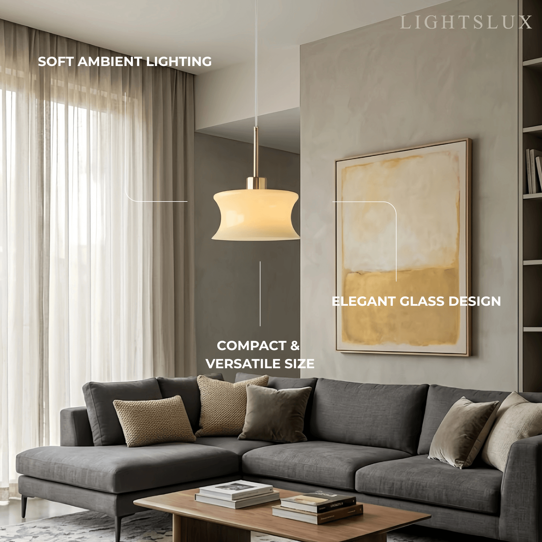Vetro Modern Glass Pendant Light