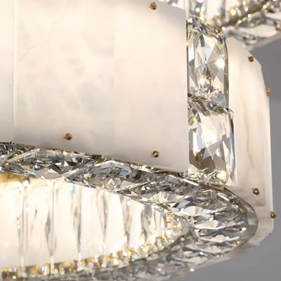 Alba Modern Alabaster Circular Chandelier