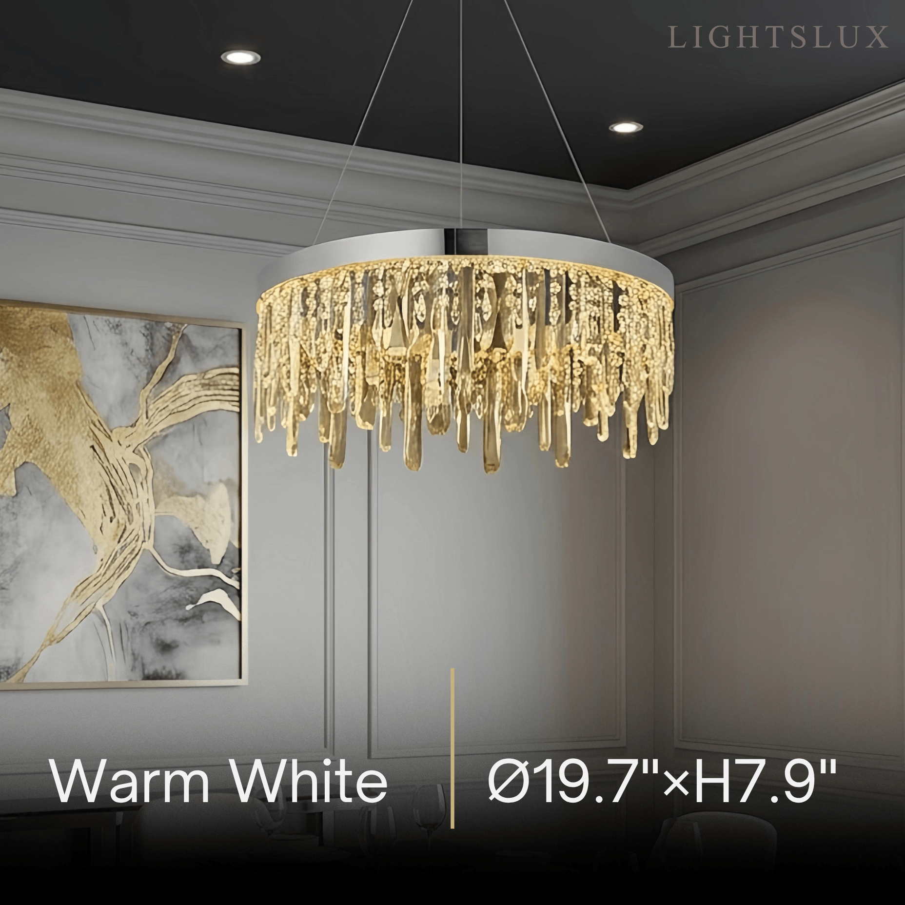 Velora Modern Crystal Drop Chandelier