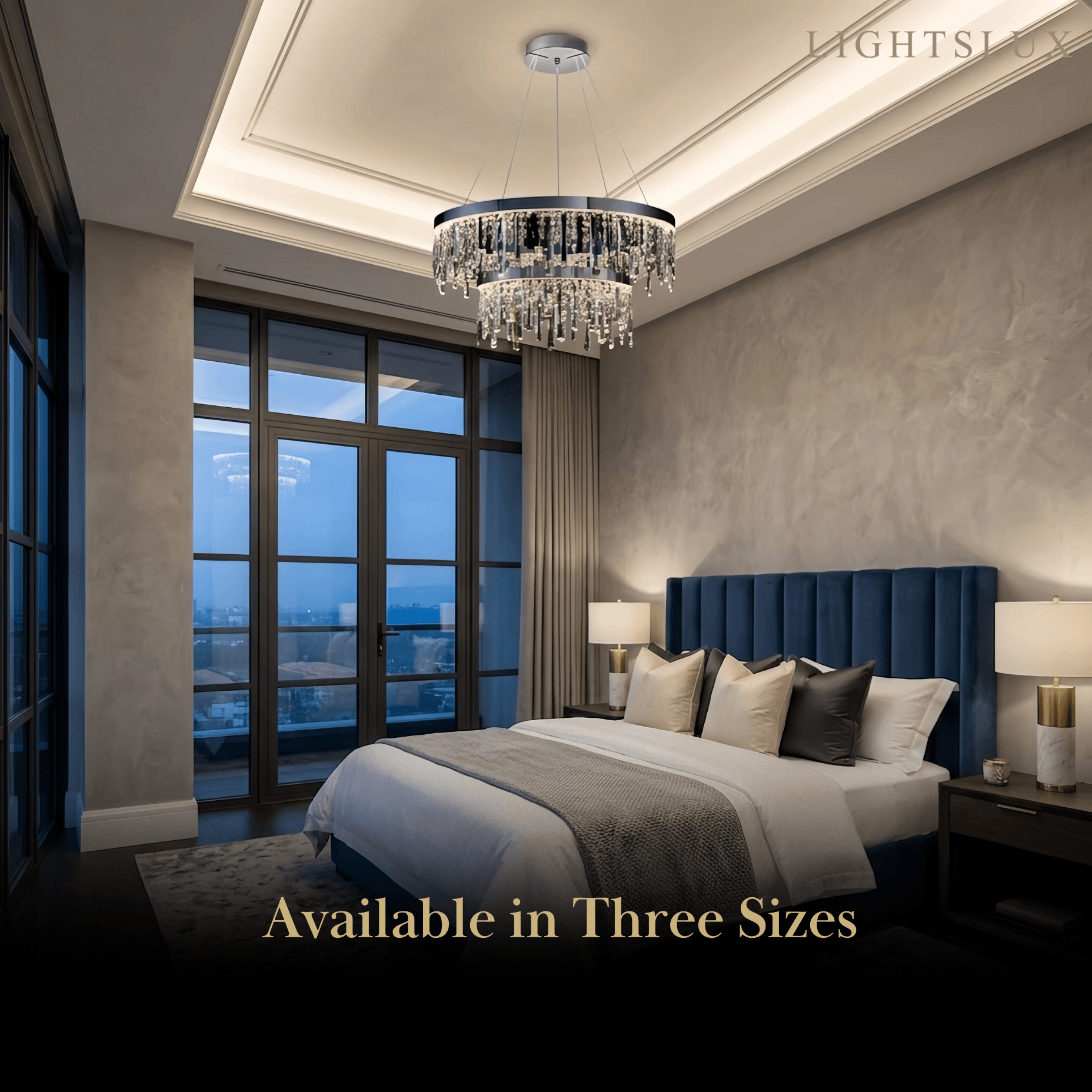 Velora Modern Crystal Drop Chandelier