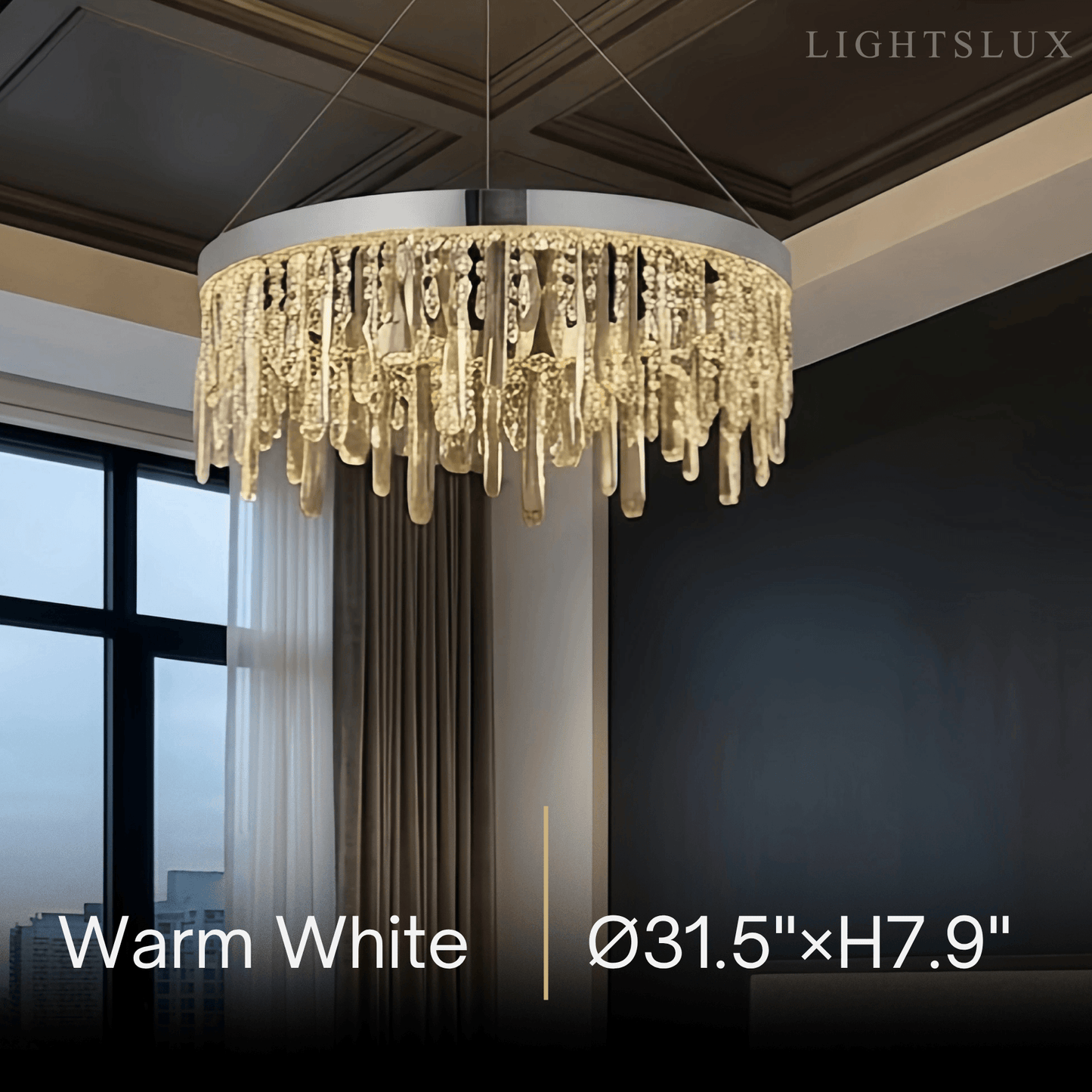 Velora Modern Crystal Drop Chandelier