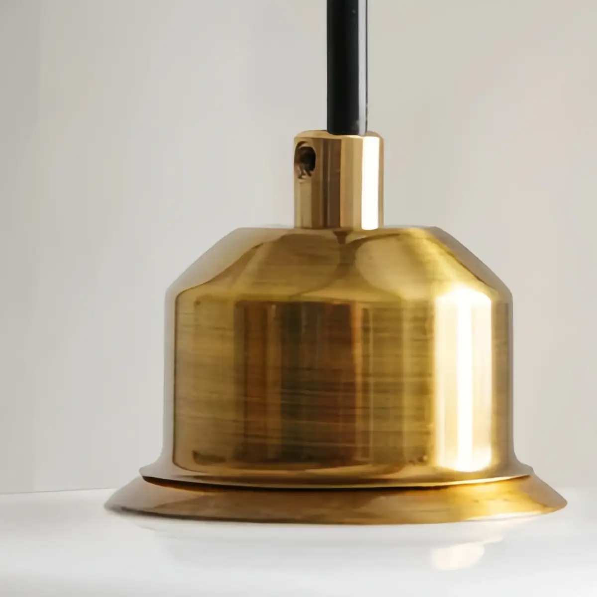 Minimalist Milk Glass Dome Pendant Light -- Frosted White