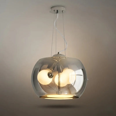 Industrial Cylinder Glass Pendant Light -- Clear or Smoked