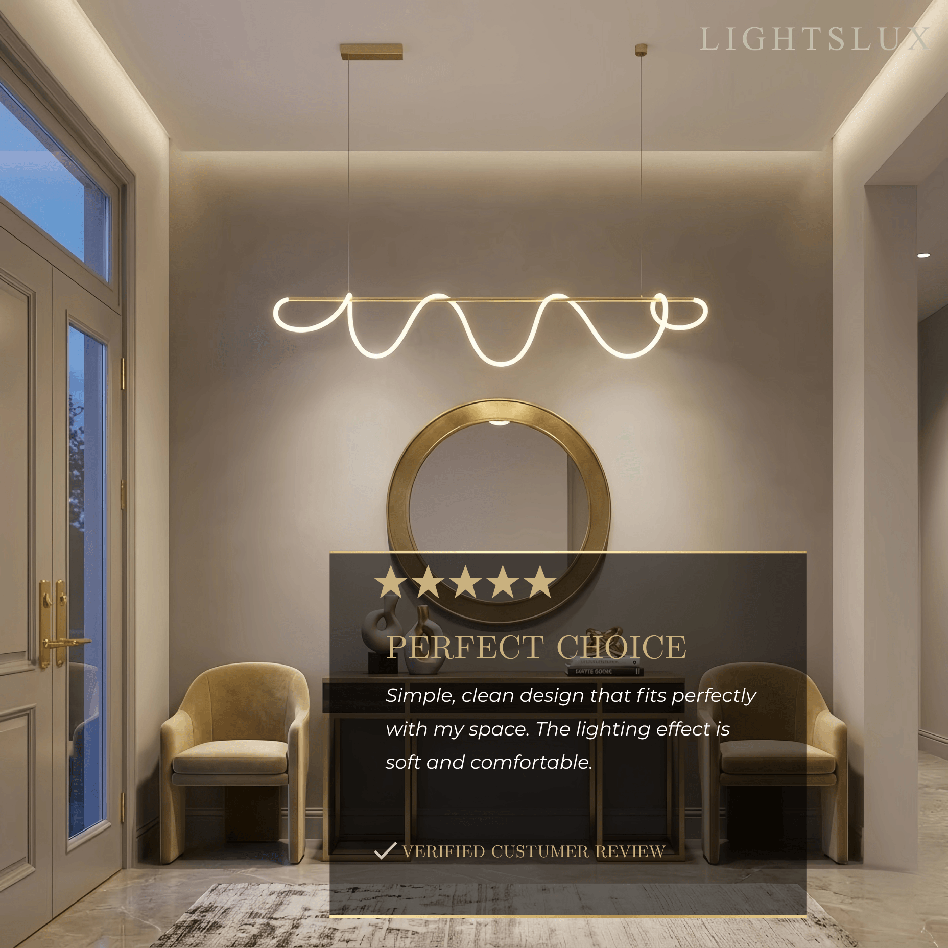 Arcato Minimalist Linear Chandelier