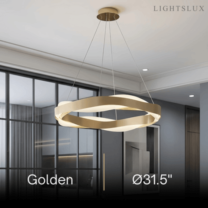 Velora Modern Wave Circular Pendant Light