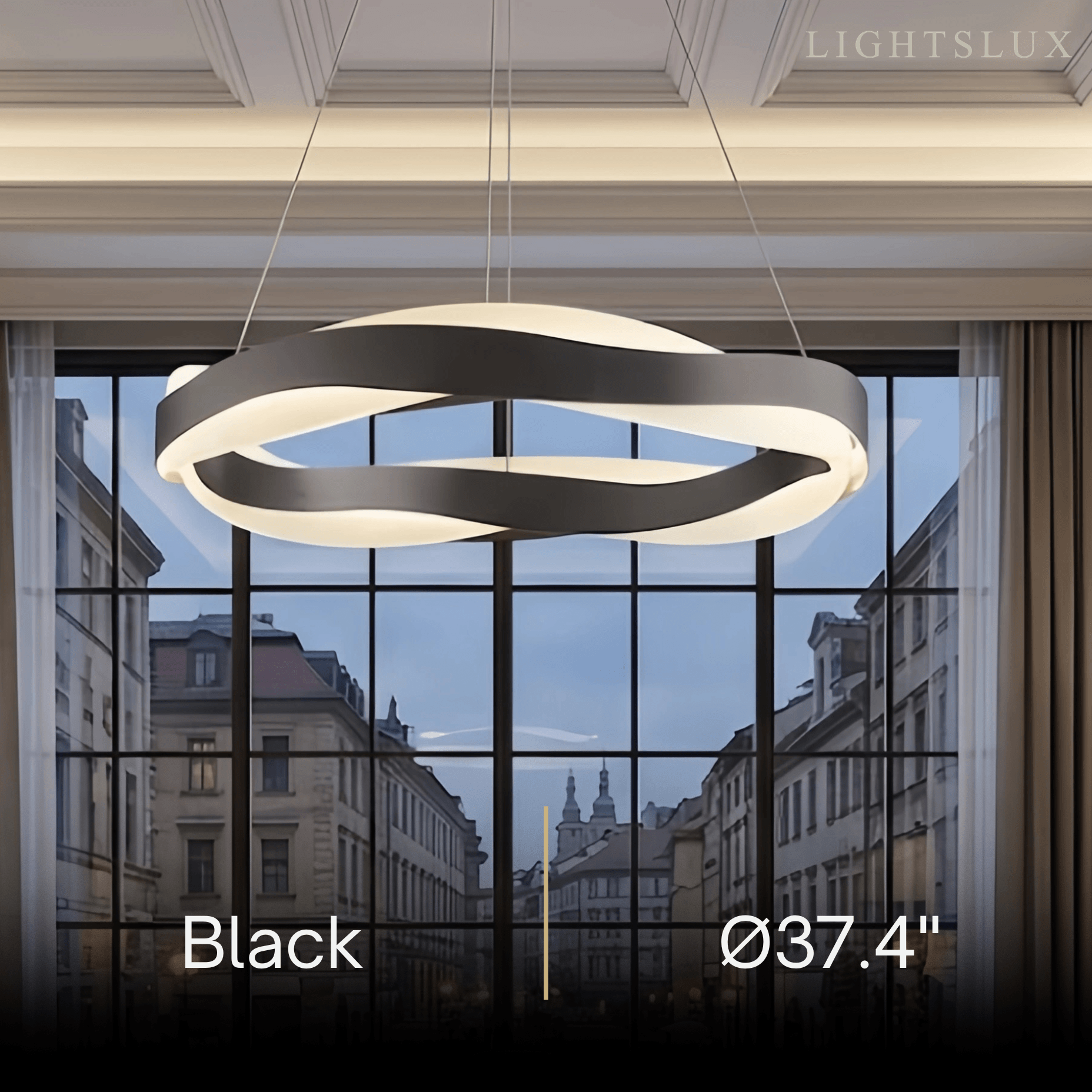 Velora Modern Wave Circular Pendant Light