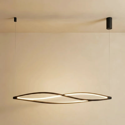 Arcato Art Deco Helix Pendant Light – Black/White Aluminum for Dining Room / Staircase