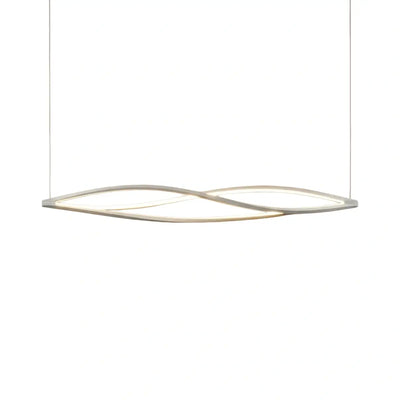 Arcato Art Deco Helix Pendant Light – Black/White Aluminum for Dining Room / Staircase