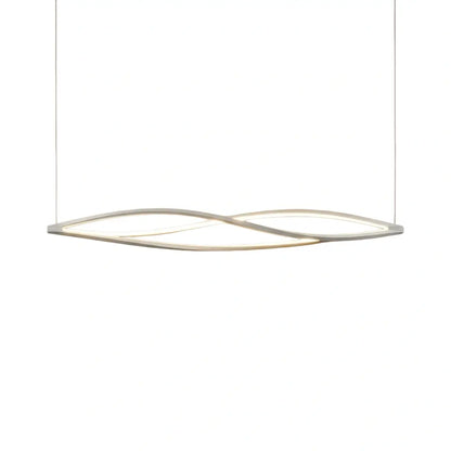 Arcato Art Deco Helix Pendant Light – Black/White Aluminum for Dining Room / Staircase