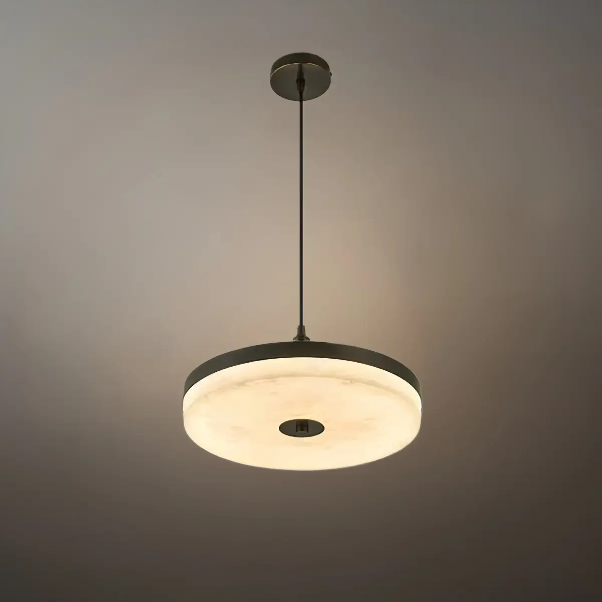 Alba Modern Alabaster Disc Pendant Light
