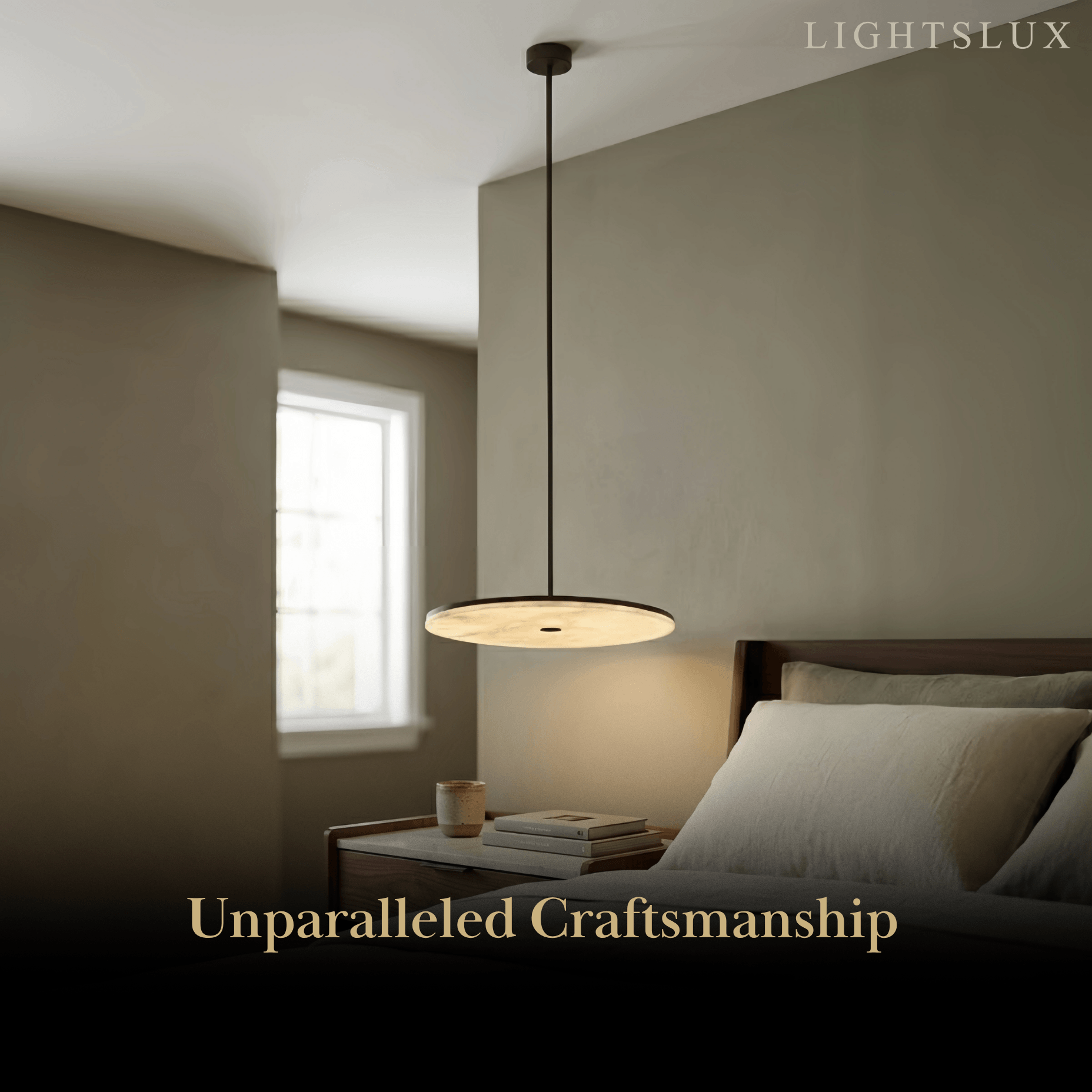 Alba Modern Alabaster Disc Pendant Light
