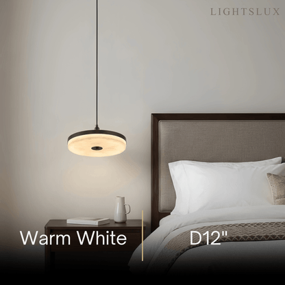 Alba Modern Alabaster Disc Pendant Light
