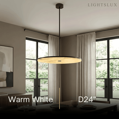 Alba Modern Alabaster Disc Pendant Light