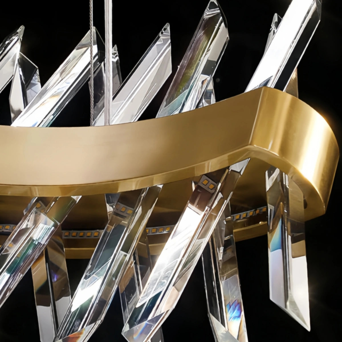 Excelis Crystal Prism Round Chandelier