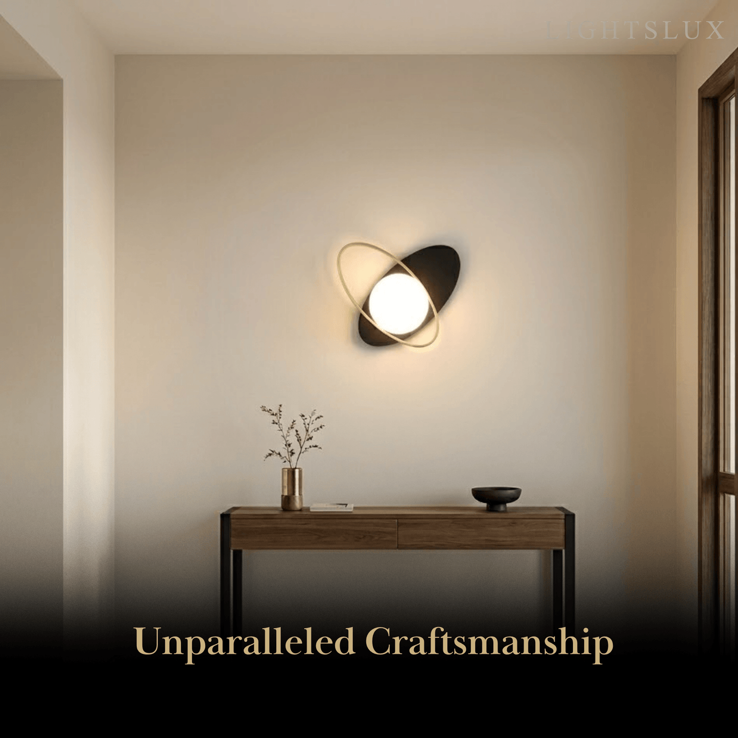 Vivara Modern Oval Wall Lamp – Frosted Glass Brass Black/White for Bedroom / Living Room