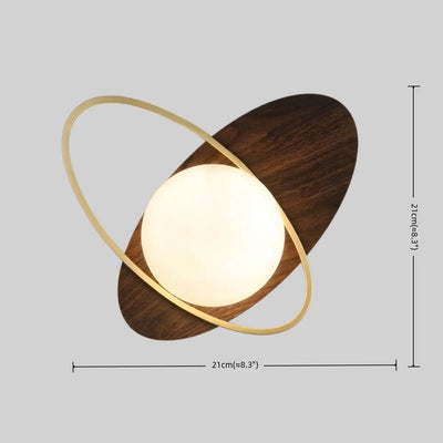 Vivara Modern Oval Wall Lamp – Frosted Glass Brass Black/White for Bedroom / Living Room