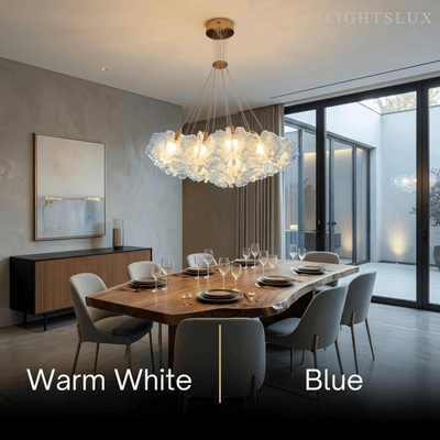 Vivara Modern Cloud Chandelier -- Colorful Acrylic White/Red/Purple/Blue for Dining Room