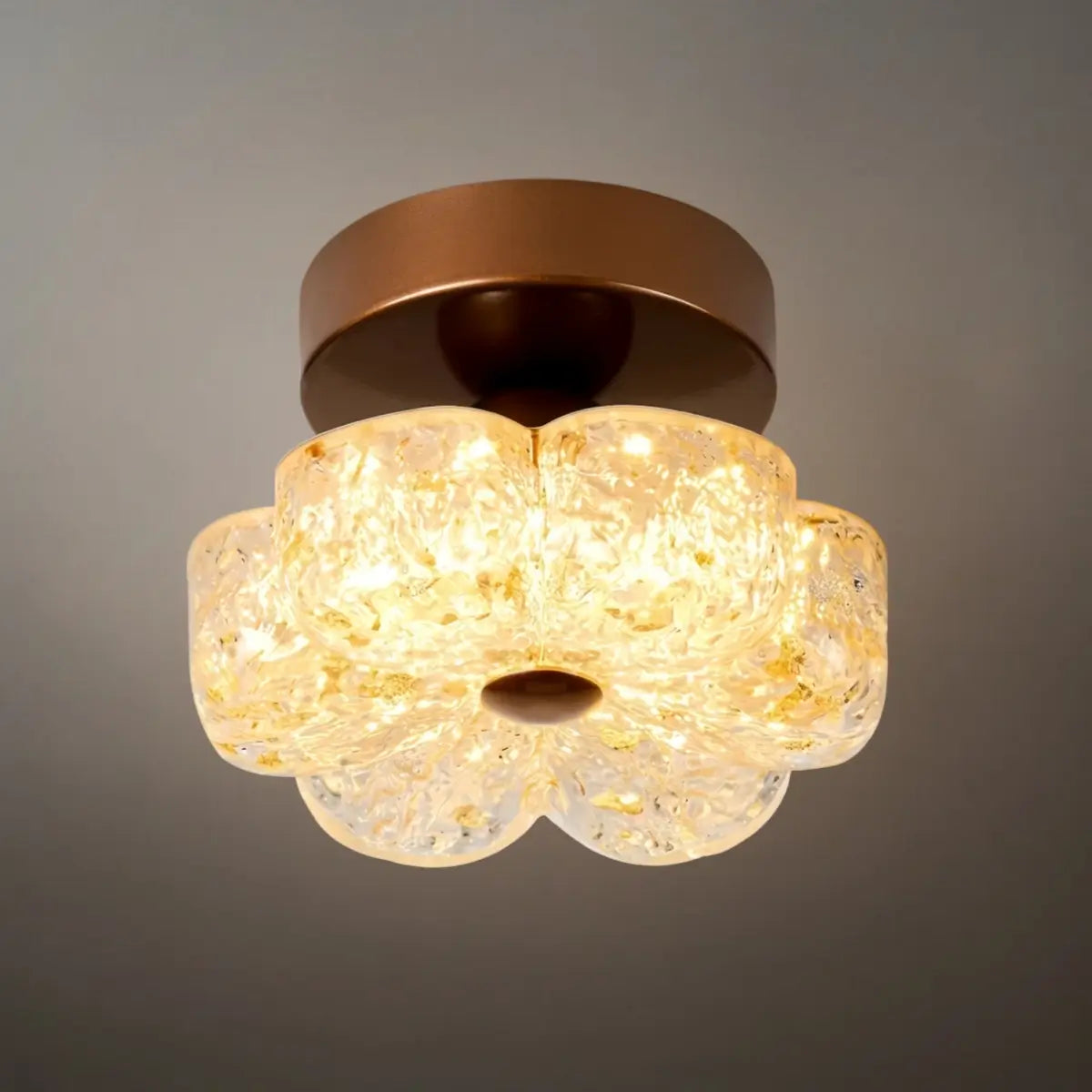 Vivara Modern Flush Mount Ceiling Light -- Metal & Resin Floral for Hallway Bathroom