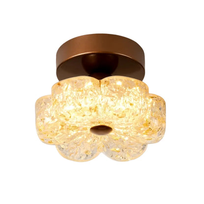Vivara Modern Flush Mount Ceiling Light -- Metal & Resin Floral for Hallway Bathroom